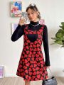 SHEIN Qutie Heart Print Dress Without Tee