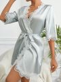 Women's Lace Patchwork Nightgown