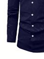 Manfinity LEGND Men's Turn-down Collar Long Sleeve Shirt