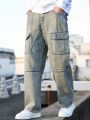 Manfinity EMRG Men'S Vintage Cargo Denim Jeans