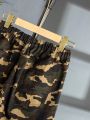 Teenage Boys' Camouflage Cargo Style Denim Shorts