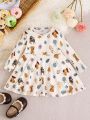 Baby Girls' Cute Christmas Pattern Dress