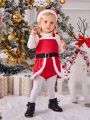 Baby Girl 1pc Colorblock Belted Bodysuit