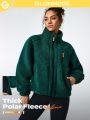 GLOWMODE Thick Polar Fleece Pick Up The Pace Winter Jacket Comfortable Warm