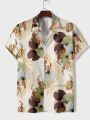 Men Tropical Print Shirt