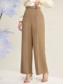 SHEIN Modely Women'S Chain Embellished Loose Suit Pants