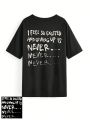 Aan Widyanto Women'S Long Loose Round Neck T-Shirt With Slogan Print