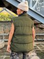 SHEIN Coolane Vest With Drawstring Waist Padded Jacket