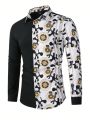 Manfinity AFTRDRK Men's Chain Pattern Long Sleeve Shirt