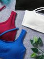 Women's Seamless Sports Bra With Single Shoulder Strap (Three Colors)