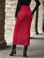 Women'S Ribbed Maxi Skirt