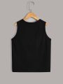 SHEIN Teen Boys' Casual Comfortable Solid Color Tank Top