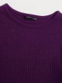 SHEIN Essnce Women's Ribbed Long Sleeve T-shirt