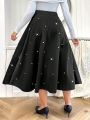 SHEIN Privé Beaded Umbrella Skirt