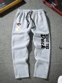 SHEIN Manfinity Hypemode Men Letter Graphic Sweatpants