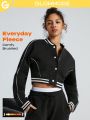 GLOWMODE Everyday Fleece Button Boxy Baseball Sports Jacket Daily Lounge