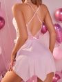 Women's Lace Trimmed Backless Cami Nightgown