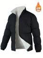 Men's Solid Color Zipper Closure -padded Jacket