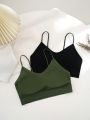 Women'S Solid Color Bra Set (3pcs)