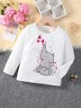 SHEIN Kids QTFun Young Girl Cartoon Graphic Tee