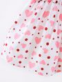 Baby Girls' Heart & Polka Dot Print Sleeveless Dress