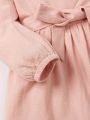 Cozy Cub Baby Girl Ruffle Hem Belted Dress