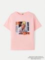 Marilyn Monroe X SHEIN Portrait Print Drop Shoulder T-Shirt