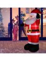 8ft with 4 String Lights Inflatable Garden Santa Claus Decoration