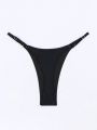SHEIN Swim Vcay Women's High Cut Swimsuit Bottoms With Circular Link Detail