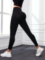 SHEIN Yoga Basic Wide Waistband Sport Leggings