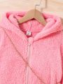 Girls' Hooded Zip-front Jacket With Doll Accessory