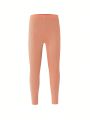 Young Girl Solid Ribbed Knit Leggings