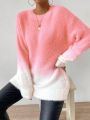 SHEIN Essnce Ombre Drop Shoulder Sweater