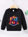Young Boy Magic Cube Print Sweatshirt