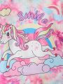 SHEIN Kids QTFun Toddler Girls Unicorn Print Tee