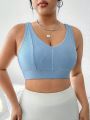 Yoga High Street Women's Plus Size V-Neck Yoga Style Sports Bra