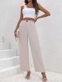 SHEIN LUNE Women's Straight Suit Pants