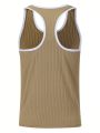 Manfinity Sport Corelite Men Contrast Binding Ribbed Knit Sports Tank Top