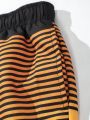 Men's Striped Drawstring Shorts Beach Pants