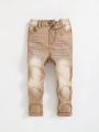 SHEIN Young Boy'S Casual Washed & Distressed Denim Jeans