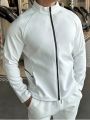 Men'S Zipper Stand Collar Sports Jacket