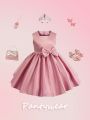 Little Girls' Bows Decorated Sequined Party Dress