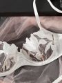 Embroidered Mesh Sexy Lingerie Set