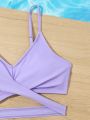 Tween Girls' Tropical Printed Swimsuit Set