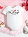 Baby Girls Letter Print Valentine'S Day T-Shirt Family Pack (5 Pieces Sold Separately)