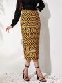 Women's Printed Pencil Skirt