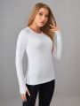 SHEIN Daily&Casual Women's Round Neck Sports T-shirt