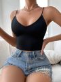 Solid Crop Basic Cami Top