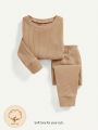 Cozy Cub Baby Boy Ribbed Knit PJ Set