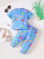 Baby Boy Starfish Print Tee & Sweatpants